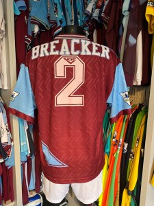 WEST HAM UNITED Tim Breacker VERY RARE Match Worn Home Pony Shirt 1994-95 Season for sale on Ebay