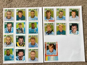 19 hand signed stickers of former Manchester City footballers. for sale on Ebay