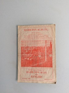 HAMILTON ACAS V RANGERS 06.03.1954 SCOTTISH LEAGUE A for sale on Ebay