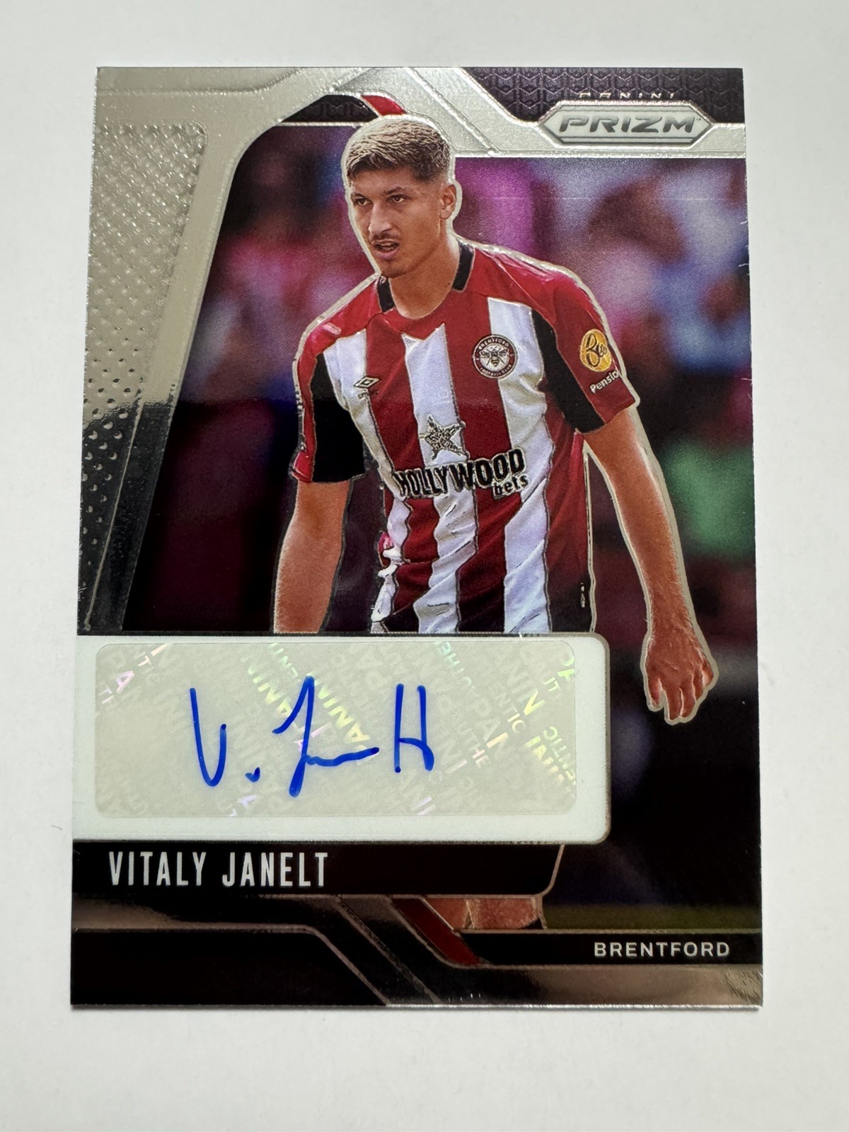 24-25 Panini Prizm Premier League Vitaly Janelt Auto Brentford Fc for sale on Ebay