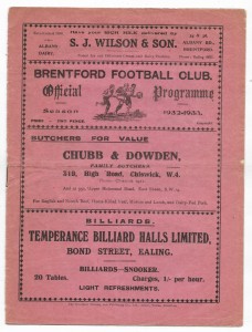 1932/33 Division 3 South - BRENTFORD v. TORQUAY UNITED for sale on Ebay