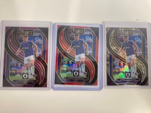 PANINI PL SELECT 24/25 JAMES TARKOWSKI X3 EVERTON CAMO RED PURPLE 98/150 06/140. for sale on Ebay