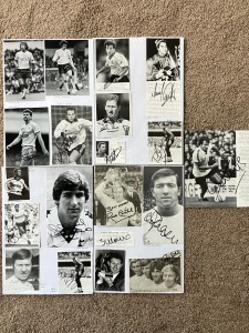 20 hand signed mixed lot of former Tottenham Hotspur footballers. for sale on Ebay