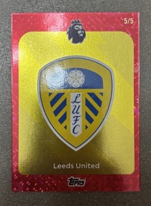 Topps Premier League 2026 LEEDS UNITED BADGE /5 Red Mini Diamonds Crest 25/26 for sale on Ebay