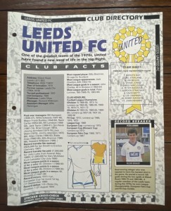 Orbis 1990-91 Football Club File Card - LEEDS UNITED Elland Road for sale on Ebay