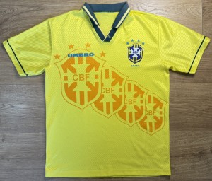 ORIGINAL BRAZIL 1994/96 Home Football Shirt MEDIUM UMBRO Rare for sale on Ebay