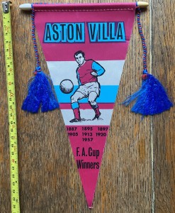 Undated ASTON VILLA 'FA Cup Winners’  Small PENNANT. 27cm x 16cm. Excellent. for sale on Ebay