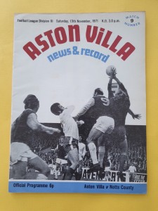 13/11/1971 Aston Villa v Notts County Football Programme; Division 3 for sale on Ebay