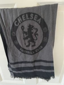 Chelsea FC Black and Grey Scarf   for sale on Ebay