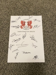 Leyton Orient U21 Football Club 2025/26 Signed Sheet A4 card  for sale on Ebay