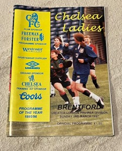 1998 Women's football programme Chelsea Ladies v Brentford Ladies for sale on Ebay
