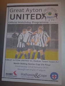 Great Ayton United v Redcar Town 22nd January 2025 NRSC for sale on Ebay