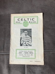 Celtic v Partick Thistle 15th March 1969  Scottish League Div 1, for sale on Ebay