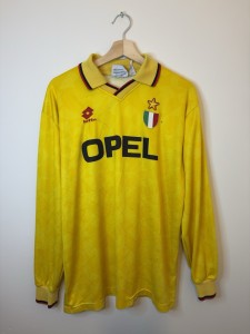 Original AC Milan 1994 Third Football Shirt UEFA Cup Version XL LOTTO L/S RARE for sale on Ebay