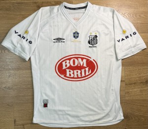 ORIGINAL SANTOS FC 2002/03 Home Football Shirt XL UMBRO Rare ‘10’ for sale on Ebay