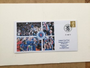 Glasgow Rangers League Cup Winners 2010 First Day Cover for sale on Ebay
