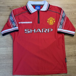 ORIGINAL MANCHESTER UNITED 1998/00 Home Football Shirt MEDIUM UMBRO MINT Rare for sale on Ebay