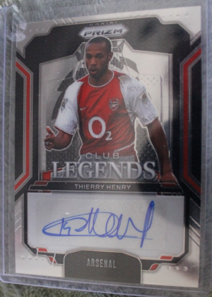 Panini Prizm Premier League 2024-25 Thierry Henry Club Legends Autograph Arsenal for sale on Ebay