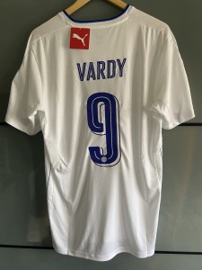 Leicester City FC 2016/2017 Away Champions League Football Shirt. Jamie Vardy L for sale on Ebay