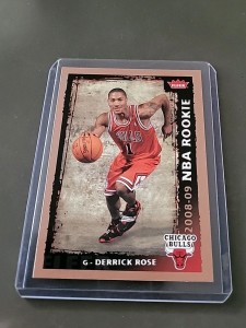 DERRICK ROSE NBA ROOKIE CARD FLEER 2008-09 RC # 201 CHICAGO BULLS KNICKS WOLVES for sale on Ebay