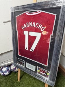 Hand Signed Alejandro Garnacho Manchester United Framed Shirt With COA for sale on Ebay