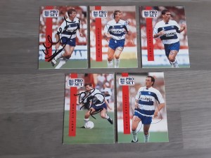 QPR - Joblot Of Hand Signed Pro Set 1990/91 Football trading cards for sale on Ebay