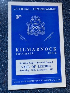 Kilmarnock v Vale of Leithen non league in scottish cup for sale on Ebay