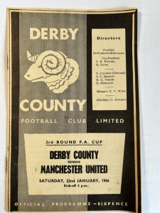 1966 Derby County v Manchester United, FA Cup 3rd Round for sale on Ebay