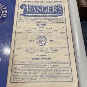 Glasgow Rangers V Third Lanark 61/62 for sale on Ebay