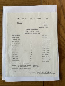 OXFORD UNITED Res v CHELSEA Res 1980/1. for sale on Ebay
