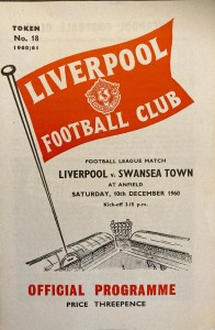 Liverpool v Swansea Div 2 1960/61 Programme + Ticket (for Directors' Box) for sale on Ebay