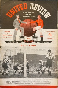 Manchester United v Middlesbrough Div 1 1952/53 for sale on Ebay