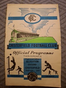 Chesterfield Reserves v Huddersfield Town Reserves programme.  17/10/1953 for sale on Ebay