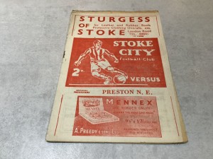 Stoke City v Preston North End 1951/52 Division 1 - 26th January 1952 for sale on Ebay