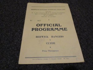 BERWICK RANGERS  v  CLYDE  1963/4  scotland  FEBRUARY 29th for sale on Ebay