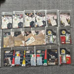 18 x Scotland International Matchday Programme Bundle With Tickets 2004 - 2013 for sale on Ebay