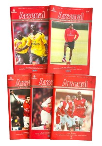5 x Arsenal Home Programmes - Season 2006-07 - All listed and pictured for sale on Ebay