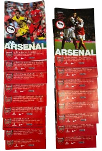 17 x Arsenal Home Programmes - Season 2010-11 - All listed & pictured for sale on Ebay