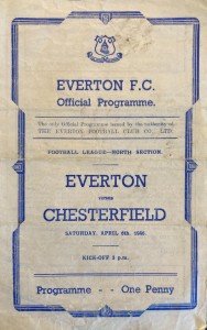 Everton v Chesterfield Football League (North) 1945/46 for sale on Ebay