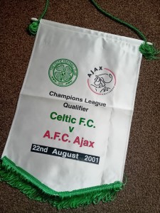 Celtic FC V AFC Ajax Champions League Qualifier 2001  Football Pennant  for sale on Ebay