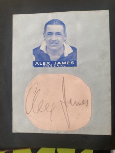 Alex James Arsenal 1930s legend Signed for sale on Ebay