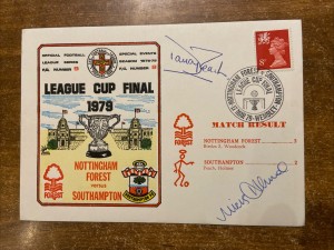 Nottingham Forest v Southampton League Cup Final 1979 Souvenir. FDC SIGNED for sale on Ebay