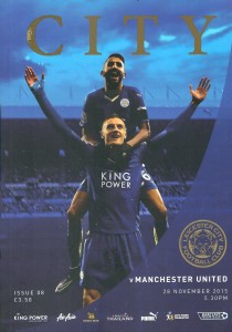 15/16 LEICESTER CITY v MANCHESTER UNITED  ( Very small crease on front cover) for sale on Ebay