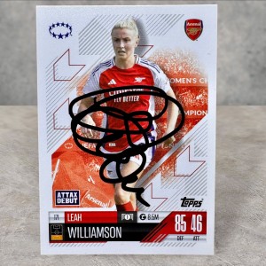 Leah Williamson Arsenal Signed Autograph Auto Card Topps Match Attax 2024/25 for sale on Ebay
