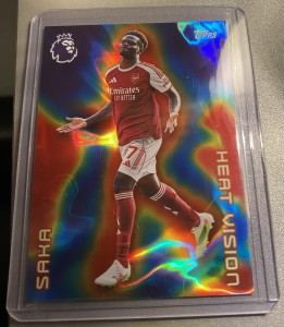 Heat Vision Bukayo Saka Arsenal Premier League Topps 2026 Trading Card for sale on Ebay