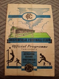 Chesterfield Reserves v Wolves Res programme. 27/3/1954 for sale on Ebay