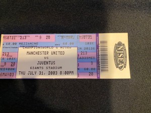 Juventos v Manchester United 2003/04 Friendly In New York  for sale on Ebay