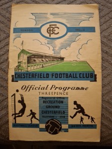Chesterfield v Chester programme.  18/10/1952 for sale on Ebay