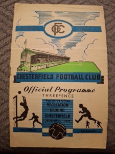 Chesterfield Reserves v Sheffield Wednesday Res programme.  5/9/1953 for sale on Ebay