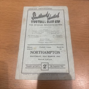 Southend Utd V Northampton 22/03/1947 Football Programme Good Condition for sale on Ebay